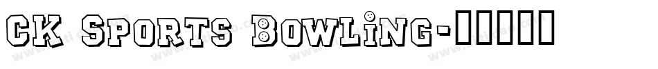 CK Sports Bowling字体转换